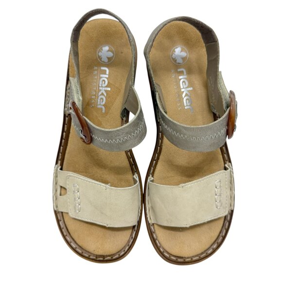 Rieker Antistress Regina Leather Slingback Comfort Women's sandals size 6 - Picture 2 of 9